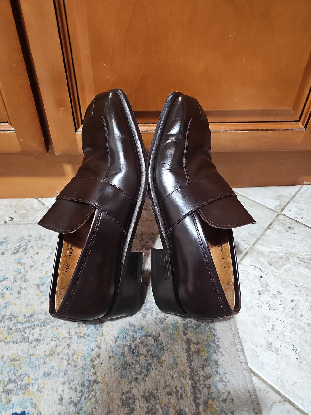 Gucci Dark Brown Leather Men Loafers Size 42E/US9